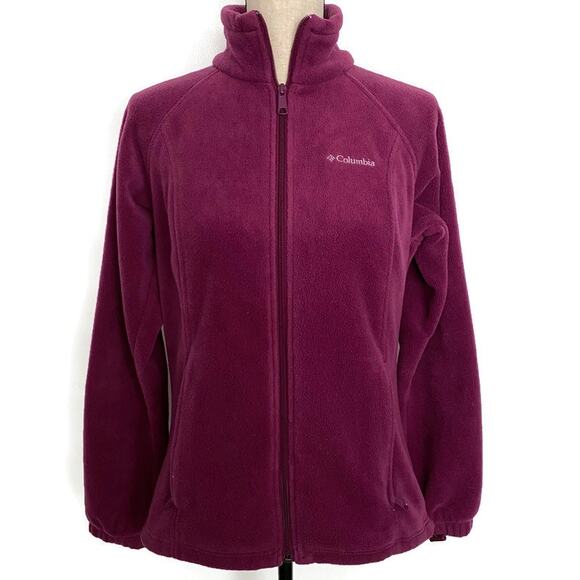 Columbia Benton Springs Fleece Jacket Womens Full Zip Purple WL6439 Womens Small - Picture 1 of 12